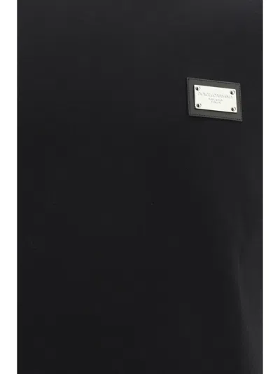 Dolce & Gabbana T-shirt With Logo Plaque In Multi