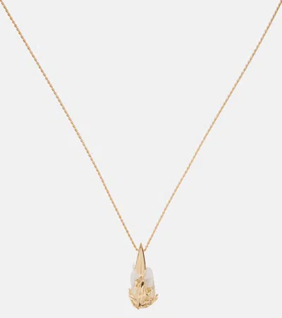 Bottega Veneta Rana Embellished Gold-plated Necklace