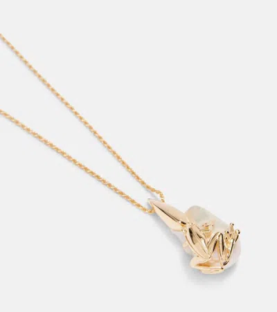 Bottega Veneta Rana Embellished Gold-plated Necklace