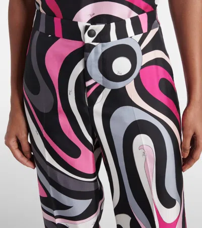 Pucci Marble Print Silk Pants