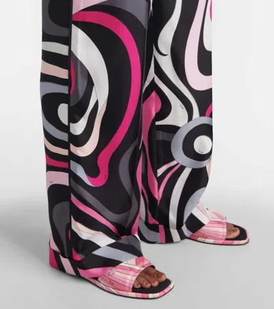 Pucci Marble Print Silk Pants