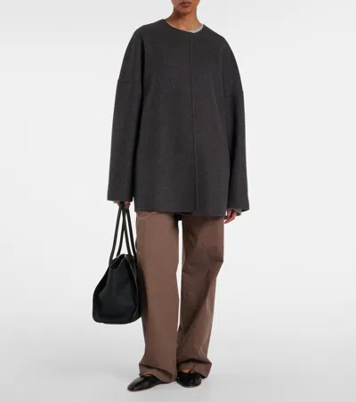 The Row Alfidis Cotton Wide-leg Pants In Brown
