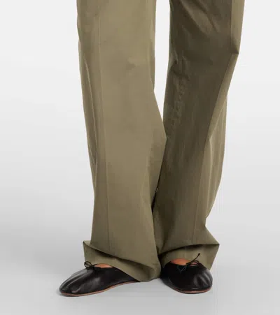 The Row Alfidis Cotton Wide-leg Pants In Brown