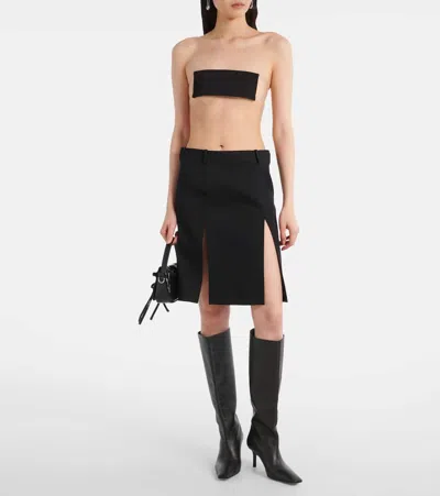 Courrèges Illusion Trompe-l'ail Bandeau Top In Black