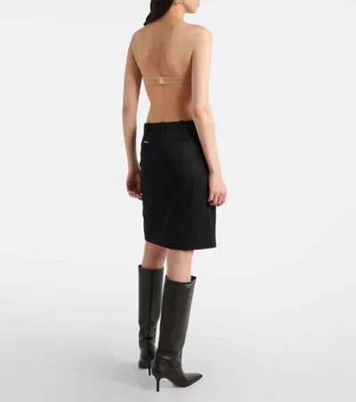 Courrèges Illusion Trompe-l'ail Bandeau Top In Black