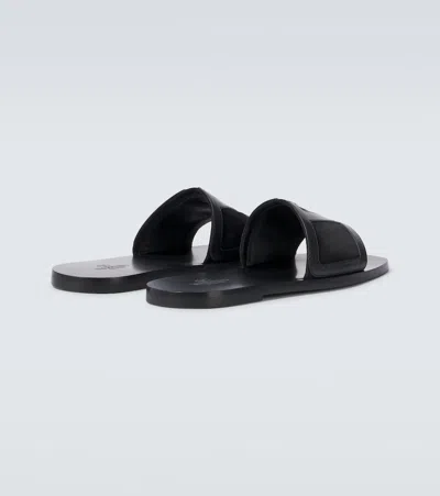 Valentino Garavani Superstar Leather Sandals For Modern Elegance In Black