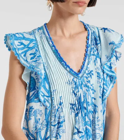 Poupette St Barth Camelia Printed Cotton Minidress In Multi