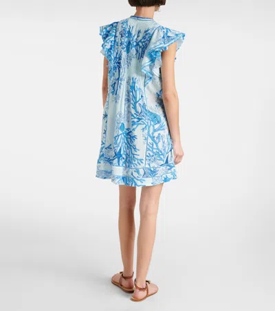 Poupette St Barth Camelia Printed Cotton Minidress In Multi