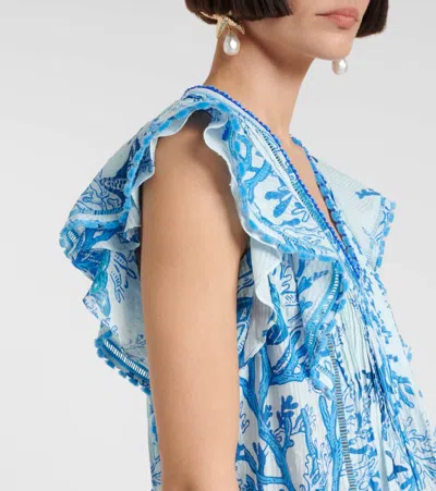 Poupette St Barth Camelia Printed Cotton Minidress In Multi