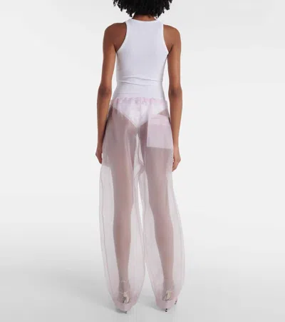 Khaite Trenton Silk-blend Organza Wide-leg Pants