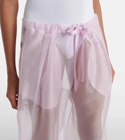 Khaite Trenton Silk-blend Organza Wide-leg Pants