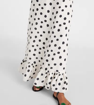 Adriana Degreas Polka-dot Bustier Dress In White