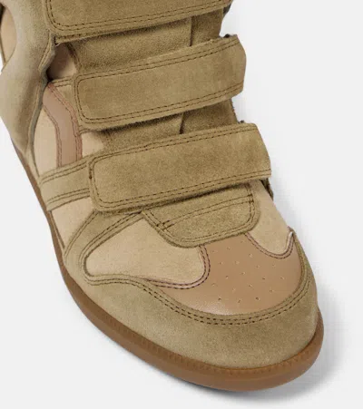Isabel Marant Bekett Leather And Suede Wedge Sneakers
