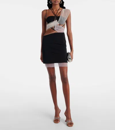 Amina Muaddi Women's Lupita Crystal Net 95 Sandals In Brown