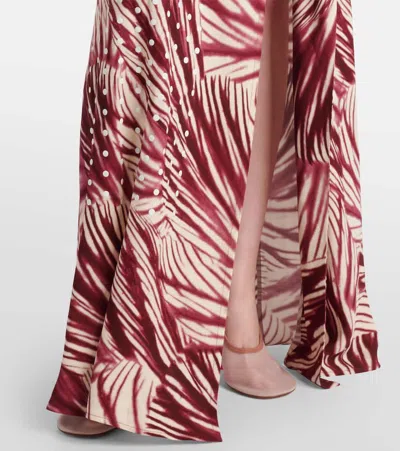 Dries Van Noten Deyon Printed One-shoulder Draped Gown In Multi