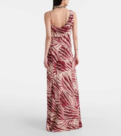 Dries Van Noten Deyon Printed One-shoulder Draped Gown In Multi