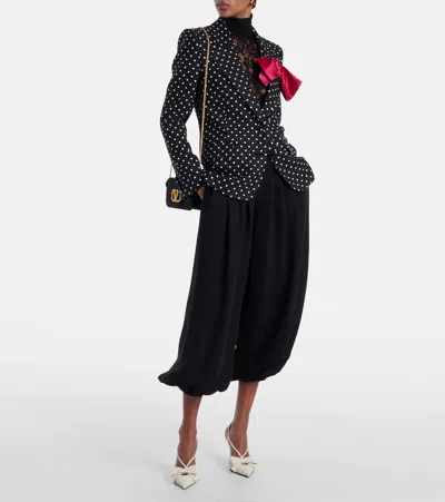 Valentino Garavani Valentino Bowow 85 Leather Slingback Pump In White