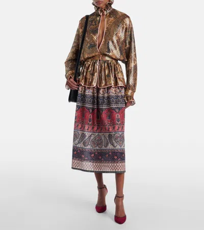 Valentino Garavani Suede Pumps With Buckle Detail And Pointed Toe In Burgundy