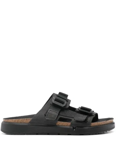 Birkenstock Heeled Sandals With Flat Sole And Open Toe In Black