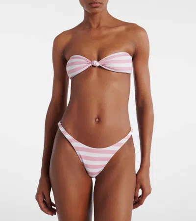 Same '90s Striped Bikini Bottoms In Pink