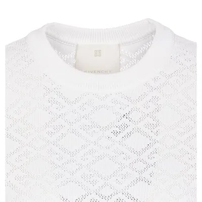 Givenchy Cropped Monogram Top In White