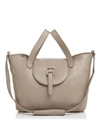 Meli Melo Medium Thela Zipper Tote In Taupe/silver