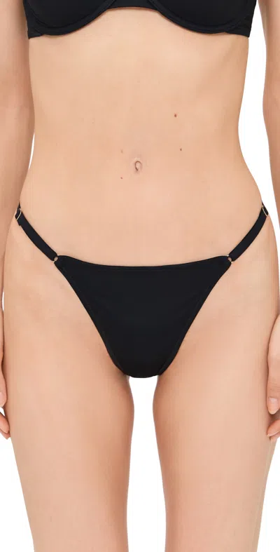 Natori Verge Adjustable String Thong Black
