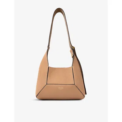 Jimmy Choo Medium Diamond Shoulder Bag In Brown