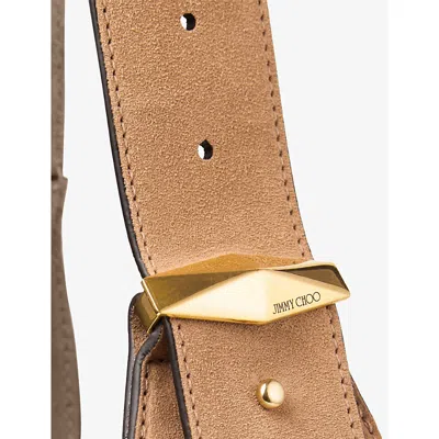 Jimmy Choo Medium Diamond Shoulder Bag In Brown