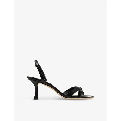 Jimmy Choo Elsy 70 Leather Heeled Sandals In Schwarz