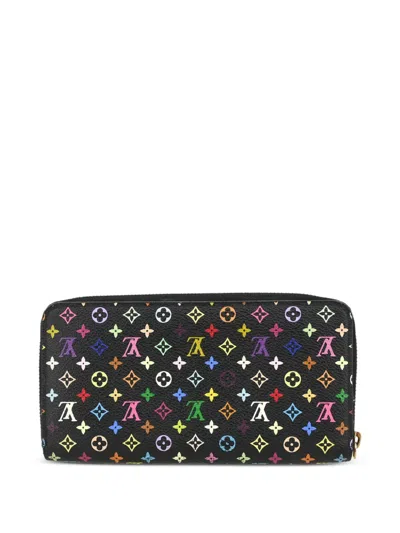 Pre-owned Louis Vuitton 2010 Multicolor Zippy Wallet In Black