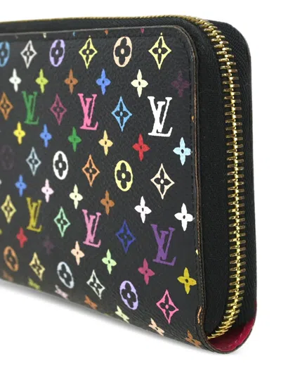 Pre-owned Louis Vuitton 2010 Multicolor Zippy Wallet In Black