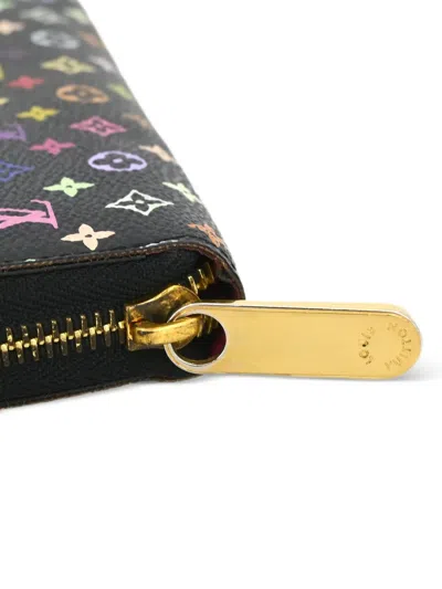 Pre-owned Louis Vuitton 2010 Multicolor Zippy Wallet In Black
