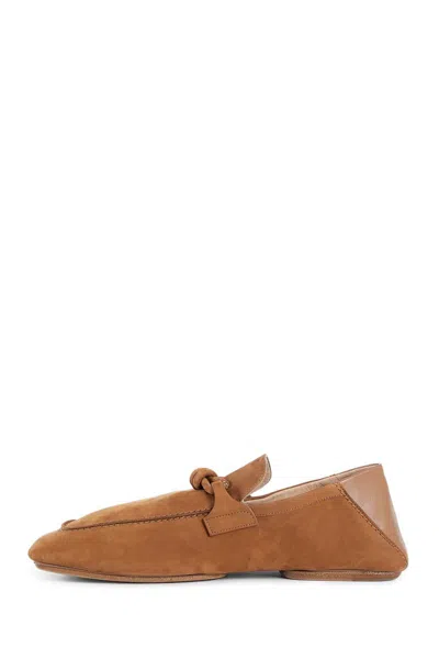 Bottega Veneta Camel Suede Daddy Loafers