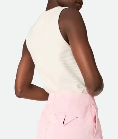Bottega Veneta Wrap Skirt In Cotton With Asymmetric Hem In Pink