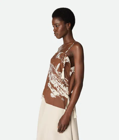 Bottega Veneta Seidentop Mit Italienischer Postkarte