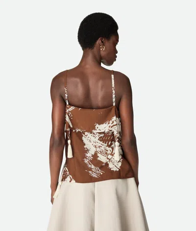 Bottega Veneta Seidentop Mit Italienischer Postkarte