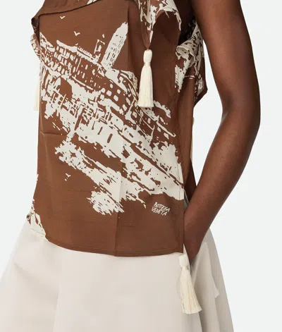 Bottega Veneta Seidentop Mit Italienischer Postkarte