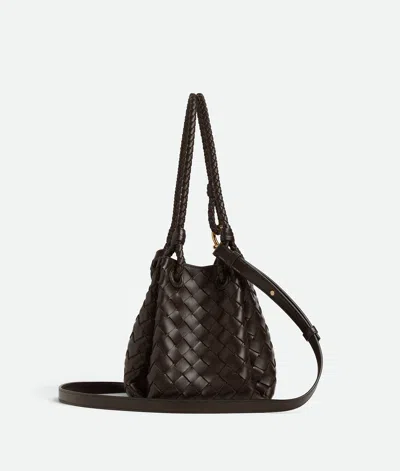 Bottega Veneta Small Parachute Intrecciato Leather Shoulder Bag In Brown