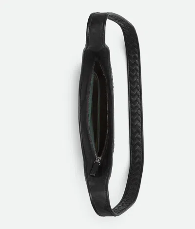 Bottega Veneta Brown Veneto Crossbody Bag In Black