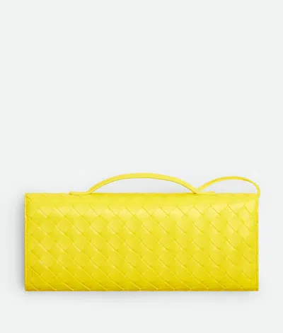 Bottega Veneta Long Andiamo Clutch Bag With Handle In Yellow