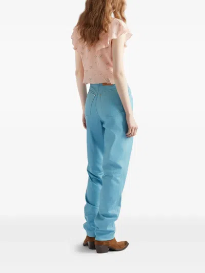 Prada Five-pocket Nappa Leather Pants