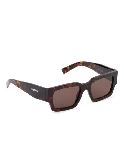 Prada 55mm Rectangular Sunglasses In Brown