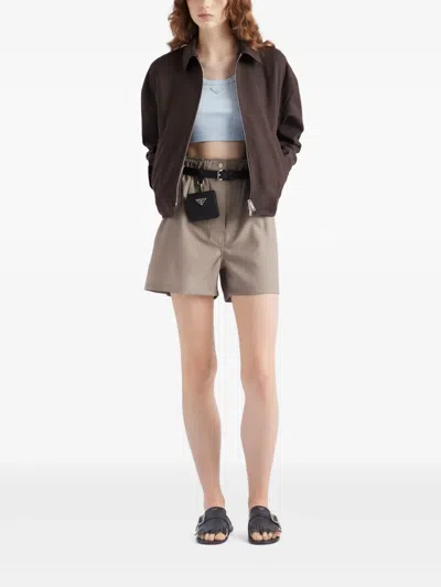 Prada Crop-top Aus Rippstrick