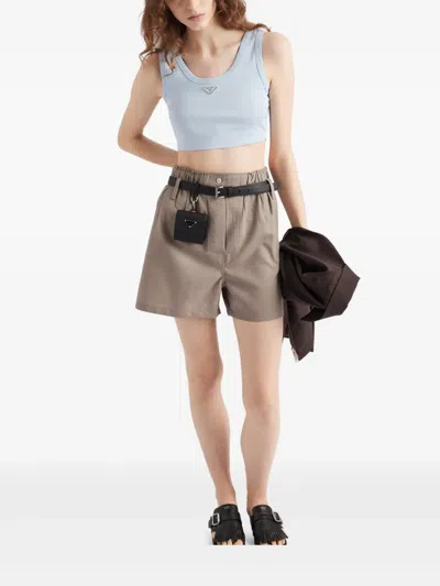 Prada Crop-top Aus Rippstrick