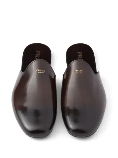 拉绒皮质穆勒鞋