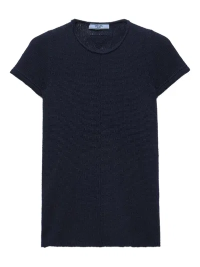 Prada Short Sleeve Cashmere Sweater