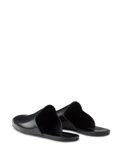 Prada Brushed Leather Slippers