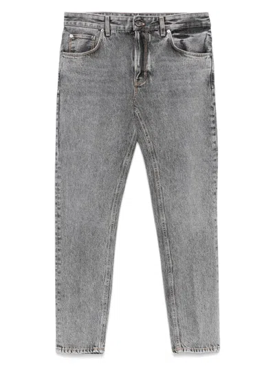 Pt Torino Timberwolf Grey Denim Trousers In Gray