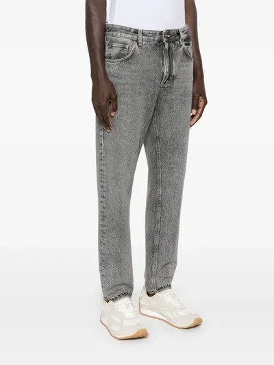 Pt Torino Timberwolf Grey Denim Trousers In Gray